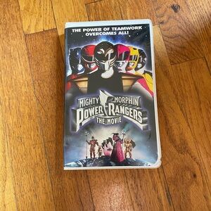 Vintage 90s power rangers movie clamshell case and tape